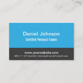 モダンな最小主義のフィットネスのパーソナルトレーナーの重量 名刺 (裏面)