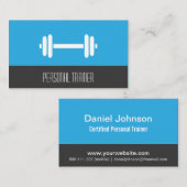 モダンな最小主義のフィットネスのパーソナルトレーナーの重量 名刺 (正面/裏面)