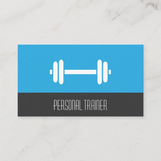 モダンな最小主義のフィットネスのパーソナルトレーナーの重量 名刺 (正面)