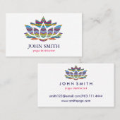 モダンな最小主義のホワイトゴールドのはすヨガのインストラクター 名刺 (正面/裏面)