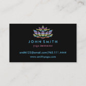 モダンな最小主義のホワイトゴールドのはすヨガのインストラクター 名刺 (裏面)