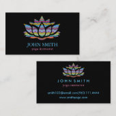 モダンな最小主義のホワイトゴールドのはすヨガのインストラクター 名刺 (正面/裏面)