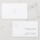 モダンな最小主義のモノグラムのプロフェッショナルのシンプル 名刺 (正面/裏面)