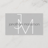 モダンな最小主義のモノグラムのプロフェッショナル 名刺 (正面)