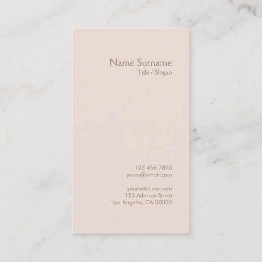 モダンな最小主義のレイアウトのコーヒーロイヤリティの垂直 名刺 (裏面)