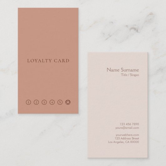 モダンな最小主義のレイアウトのコーヒーロイヤリティの垂直 名刺 (正面/裏面)