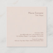 モダンな最小主義のレイアウトのタイプエラーの暖かいコーヒーロイヤリティ スクエア名刺 (裏面)