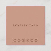 モダンな最小主義のレイアウトのタイプエラーの暖かいコーヒーロイヤリティ スクエア名刺 (正面)