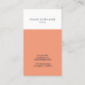 モダンな最小主義のレイアウトのタイポグラフィのロゴの垂直 名刺 (裏面)