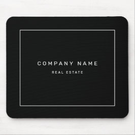 モダンな最小主義の不動産の黒 マウスパッド