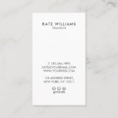 モダンな最小主義の勾配の金ゴールドの贅沢な垂直 名刺 (裏面)