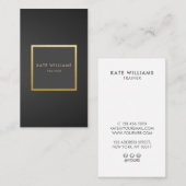 モダンな最小主義の勾配の金ゴールドの贅沢な垂直 名刺 (正面/裏面)
