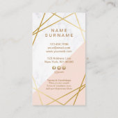 モダンな最小主義の大理石の縦のロイヤリティ 名刺 (裏面)