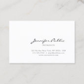 モダンな最小主義の専門のエレガント滑らかにします 名刺 (裏面)