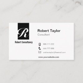 モダンな最小主義の専門の白黒 名刺