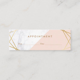 モダンな最小主義の幾何学的な大理石のアポイントメント スキニー名刺