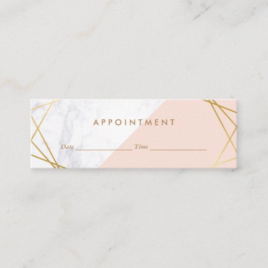 モダンな最小主義の幾何学的な大理石のアポイントメント スキニー名刺 (正面)