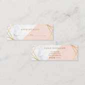 モダンな最小主義の幾何学的な大理石のアポイントメント スキニー名刺 (正面/裏面)