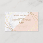 モダンな最小主義の幾何学的な大理石の割引クーポン 名刺 (裏面)