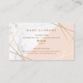 モダンな最小主義の幾何学的な大理石の金ゴールドのロイヤリティ 名刺 (裏面)