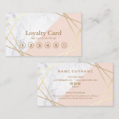 モダンな最小主義の幾何学的な大理石の金ゴールドのロイヤリティ 名刺 (正面/裏面)