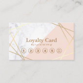 モダンな最小主義の幾何学的な大理石の金ゴールドのロイヤリティ 名刺 (正面)