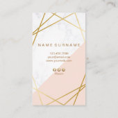 モダンな最小主義の幾何学的な縦のアポイントメント 名刺 (裏面)