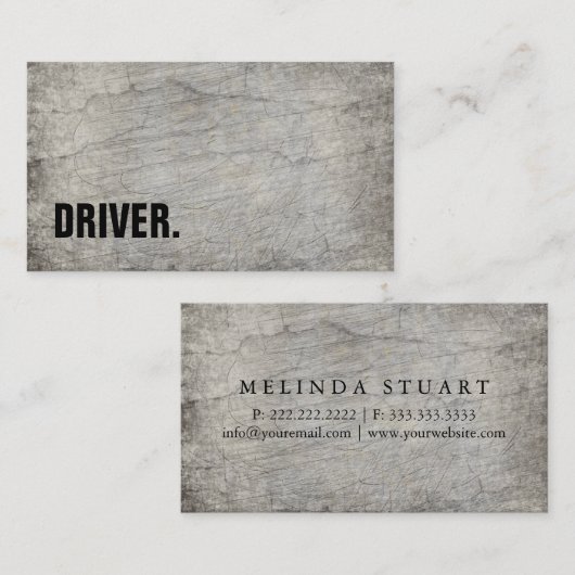 モダンな最小主義の木製板運転者のプロフェッショナル 名刺 (正面/裏面)