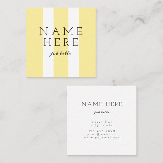 モダンな最小主義の正方形の名刺 スクエア名刺 (正面/裏面)