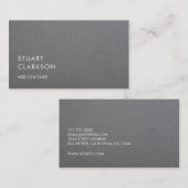 モダンな最小主義の灰色によってブラシをかけられる金属のプロフェッショナル 名刺 (正面/裏面)