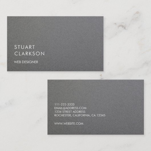 モダンな最小主義の灰色によってブラシをかけられる金属のプロフェッショナル 名刺 (正面/裏面)