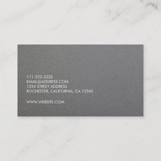 モダンな最小主義の灰色によってブラシをかけられる金属のプロフェッショナル 名刺 (裏面)