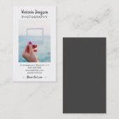 モダンな最小主義の灰色のカメラマンのトレンディーの写真 名刺 (正面/裏面)