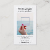 モダンな最小主義の灰色のカメラマンのトレンディーの写真 名刺 (正面)