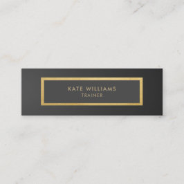 モダンな最小主義の灰色の黒い勾配の金ゴールドの贅沢 スキニー名刺
