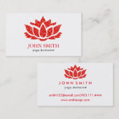 モダンな最小主義の白人の赤いはすヨガのインストラクター 名刺 (正面/裏面)