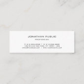 モダンな最小主義の白黒のエレガントでシンプルな平野 スキニー名刺 (裏面)