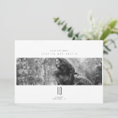 モダンな最小主義の白黒保存日付 セーブザデート (スタンド正面)