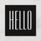 モダンな最小主義の白黒名刺 スクエア名刺 (正面)