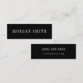 モダンな最小主義の白黒 スキニー名刺 (正面/裏面)