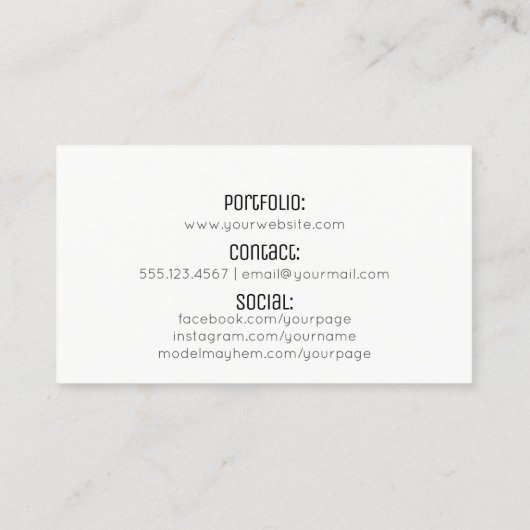 モダンな最小主義の美容師の美容師のせん断 名刺 (裏面)