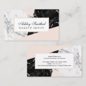 モダンな最小主義の赤面の大理石のプロフェッショナルの化粧 名刺 (正面/裏面)