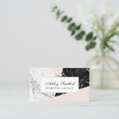 モダンな最小主義の赤面の大理石のプロフェッショナルの化粧 名刺 (スタンド正面)