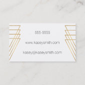 モダンな最小主義の金ゴールドの三角形 名刺 (裏面)