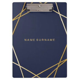 モダンな最小主義の金ゴールド幾何学的なパターンクリップボード クリップボード