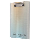 モダンな最小主義の銀製の反射 クリップボード (左)