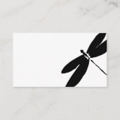モダンな最小主義の黒く及び白くエレガントなトンボ 名刺 (裏面)