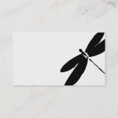 モダンな最小主義の黒く及び白くエレガントなトンボ 名刺 (裏面)