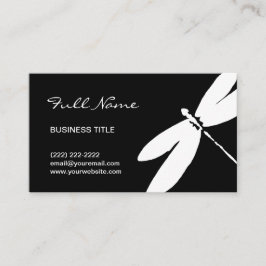 モダンな最小主義の黒く及び白くエレガントなトンボ 名刺
