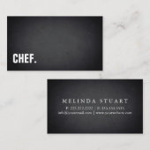 モダンな最小主義の黒板のシェフのプロフェッショナル 名刺 (正面/裏面)